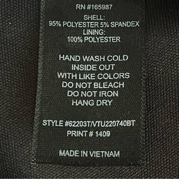 Stella & Julie Black W Metallic Floral Print Party WhimsiGoth Dress NWOT Size 6 - Picture 10 of 13